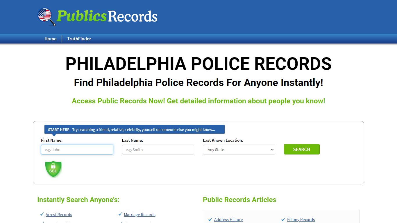 Find Philadelphia Police Records For Anyone Instantly!